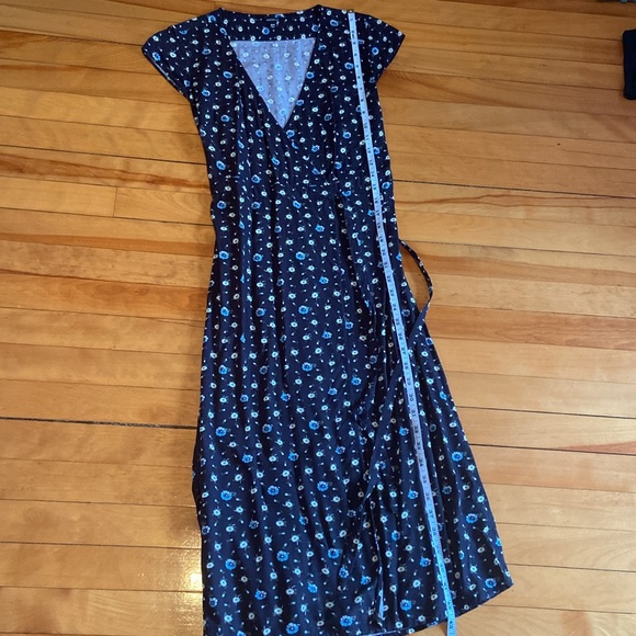 J Crew XS petite navy wrap dress - Picture 5 of 6